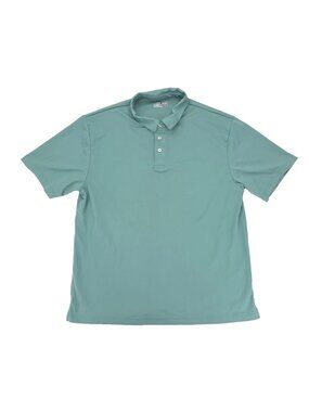Links Edition Polo Shirt Mens XL Green Performance Golf Athletic Solid Casual